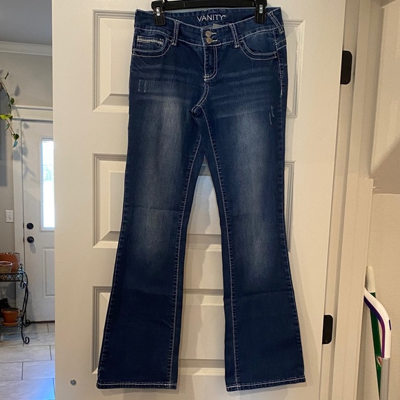 Vanity Women's Dark Blue Boot Cut Jeans - Picture 1 of 5